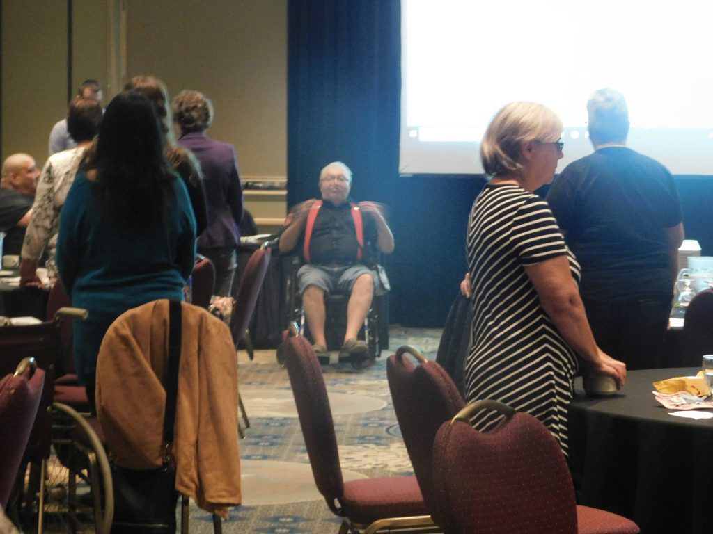 people at community meeting