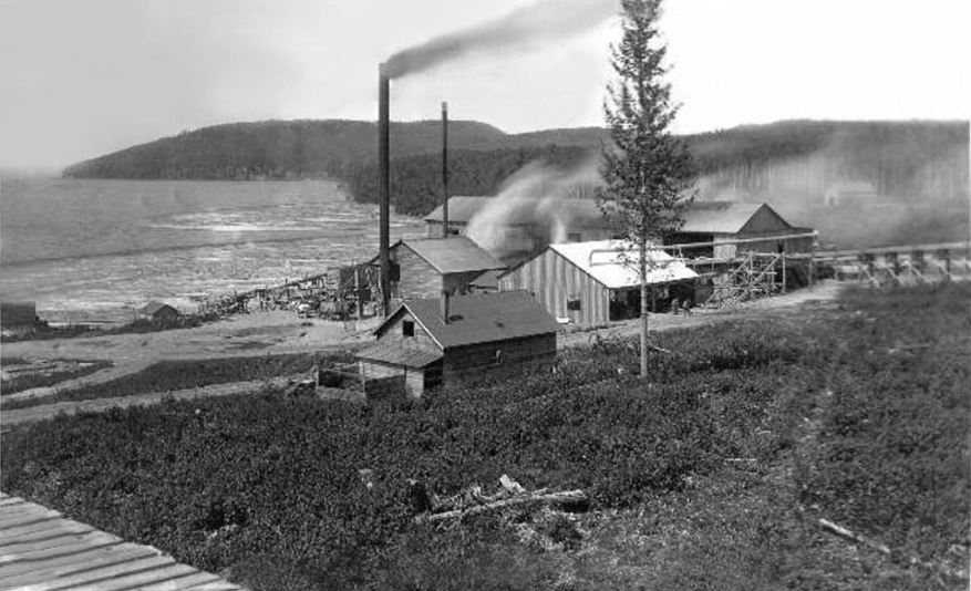 1900 circa Mills of the Stevedore Co, Lake Nipigon - restoration