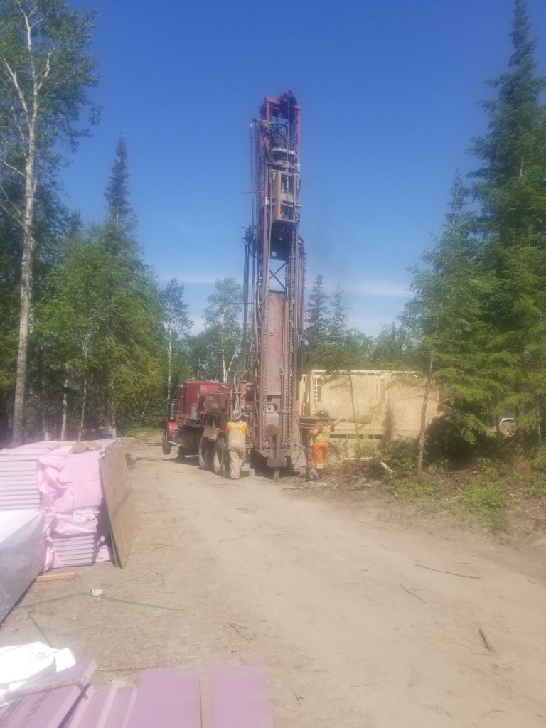 Drilling for the well