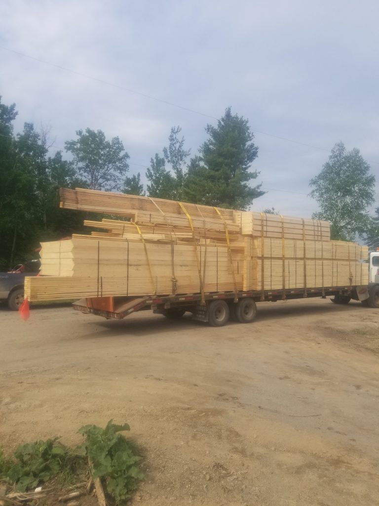 Lumber arriving