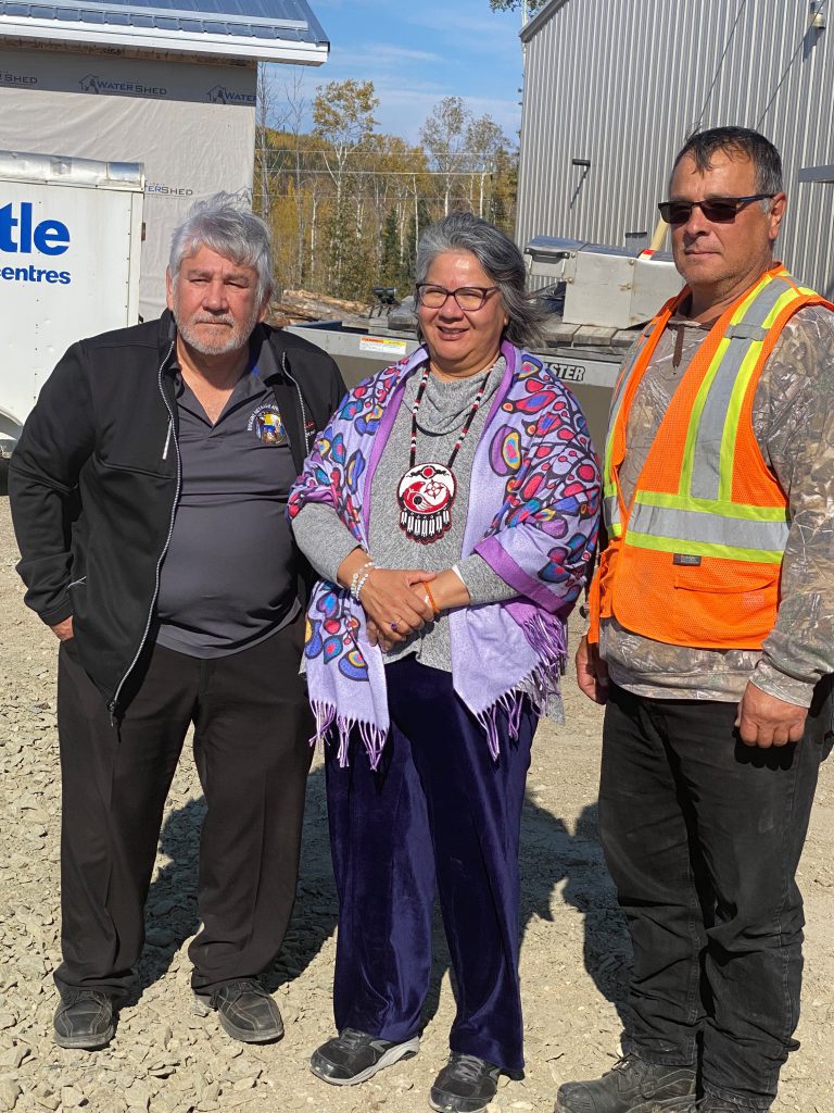 National Chief RoseAnne Archibald, Chief Paul Gladu, and Art Gladu