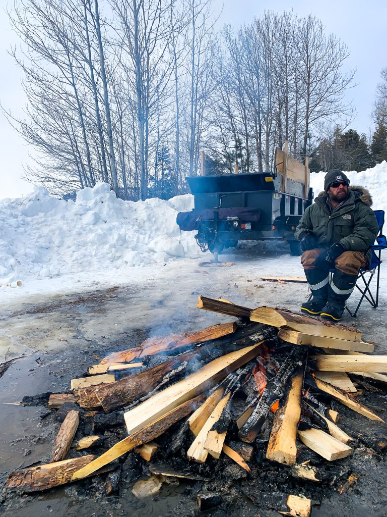 ice fishing 2023 - ray by fire